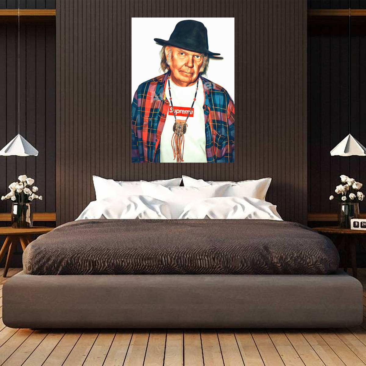 シュプリーム SUPREME ポスター ニールヤング 中古品 neil Young