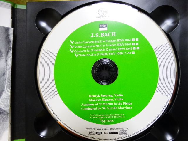 SACD ESOTERIC バッハ シェリング ヴァイオリン協奏曲 ヴァイオリン
