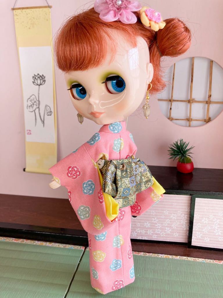ブライス アウトフィット Blythe カキリマ呉服店☆着物・ピンク・春 