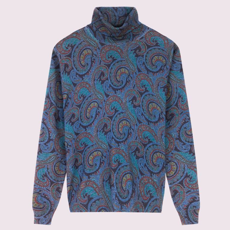 13万新品◇2XL◇エトロジャパン◇ダーク系ペイズリー柄ウール