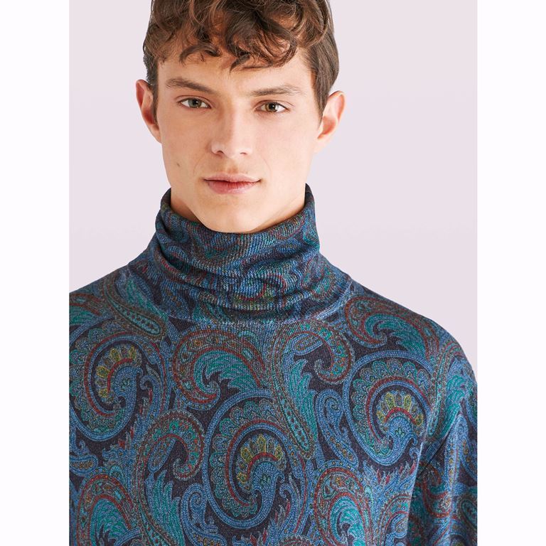 13万新品◇2XL◇エトロジャパン◇ダーク系ペイズリー柄ウール