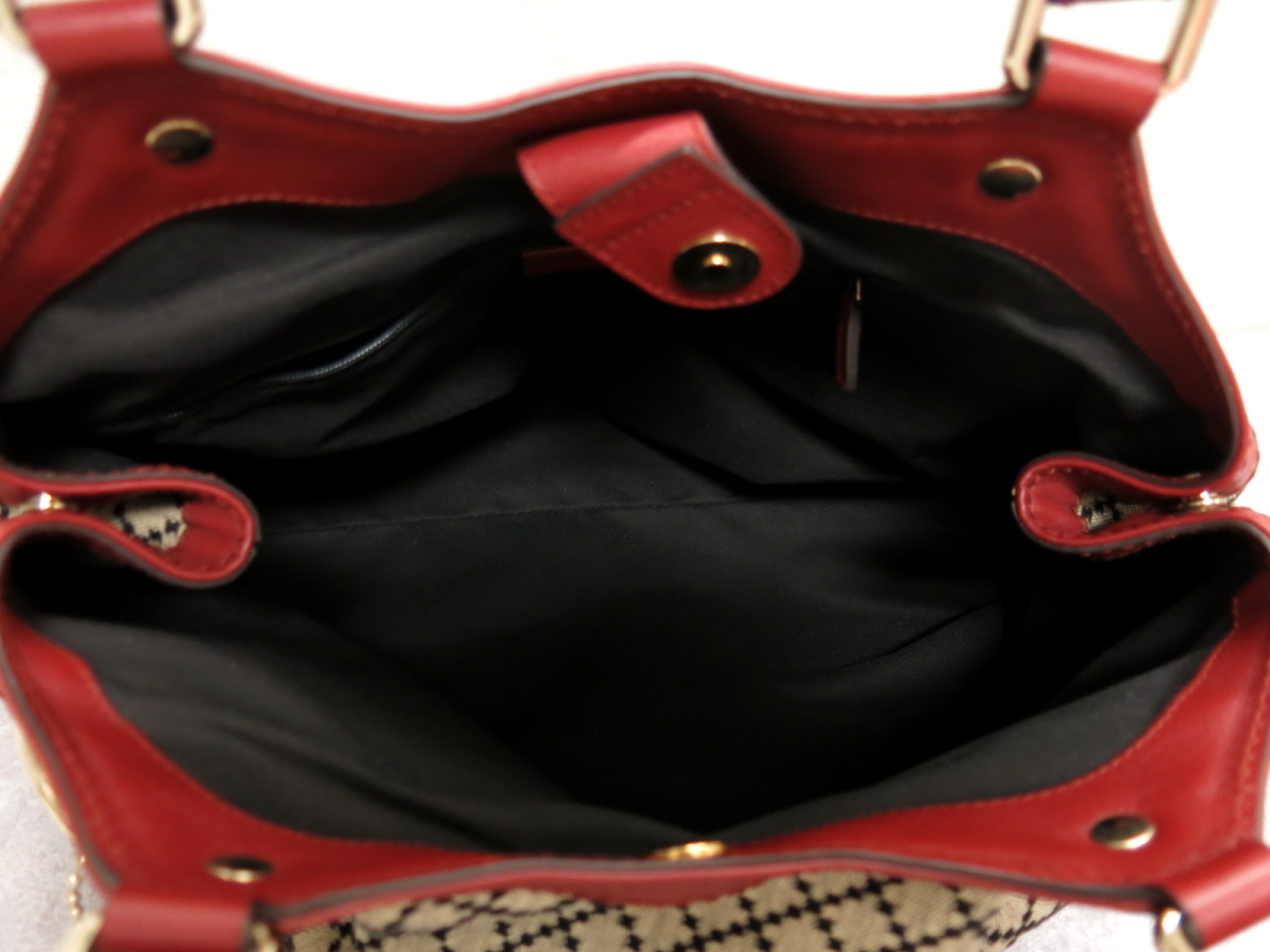 ○未使用○GUCCI グッチ○スーキー○ディアマンテ○キャンバス カーフ 