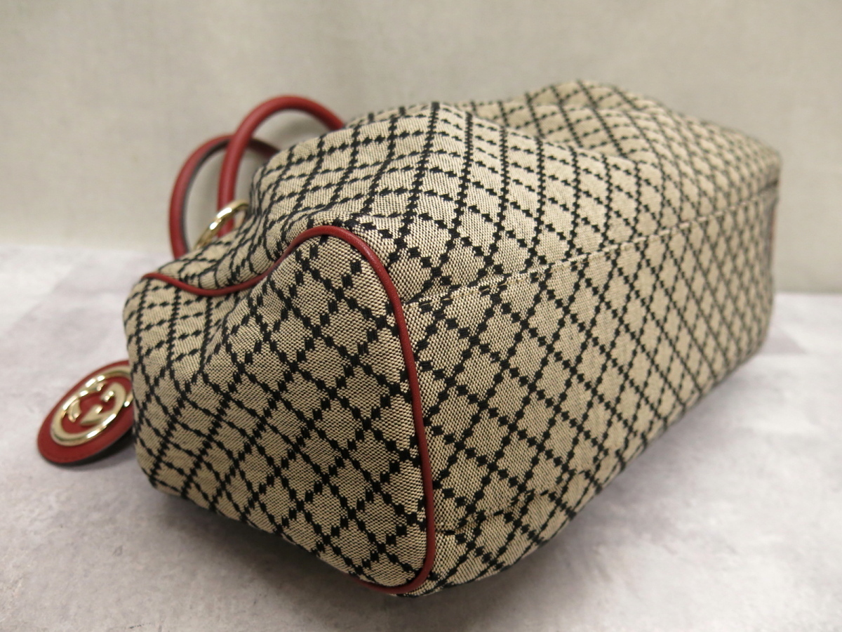 ○未使用○GUCCI グッチ○スーキー○ディアマンテ○キャンバス カーフ 