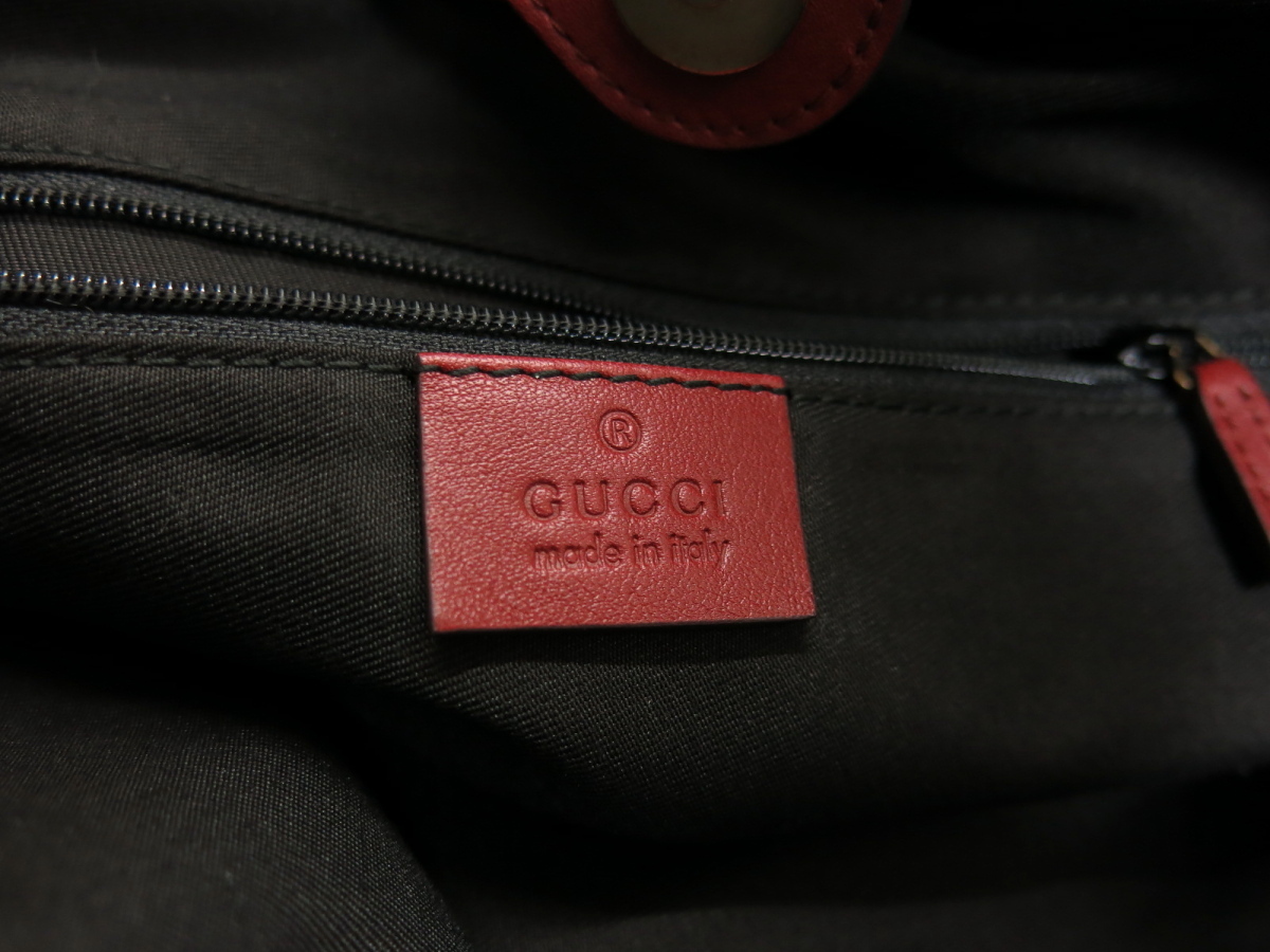 ○未使用○GUCCI グッチ○スーキー○ディアマンテ○キャンバス カーフ 