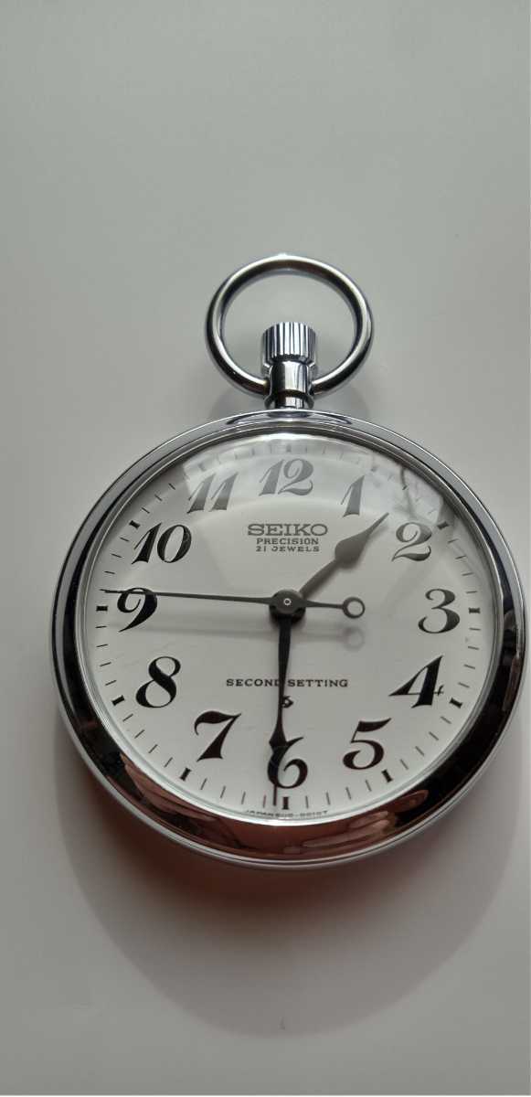 SEIKO (precision 17 JEWELS) SECOND SETTING 手巻き懐中時計 美品 