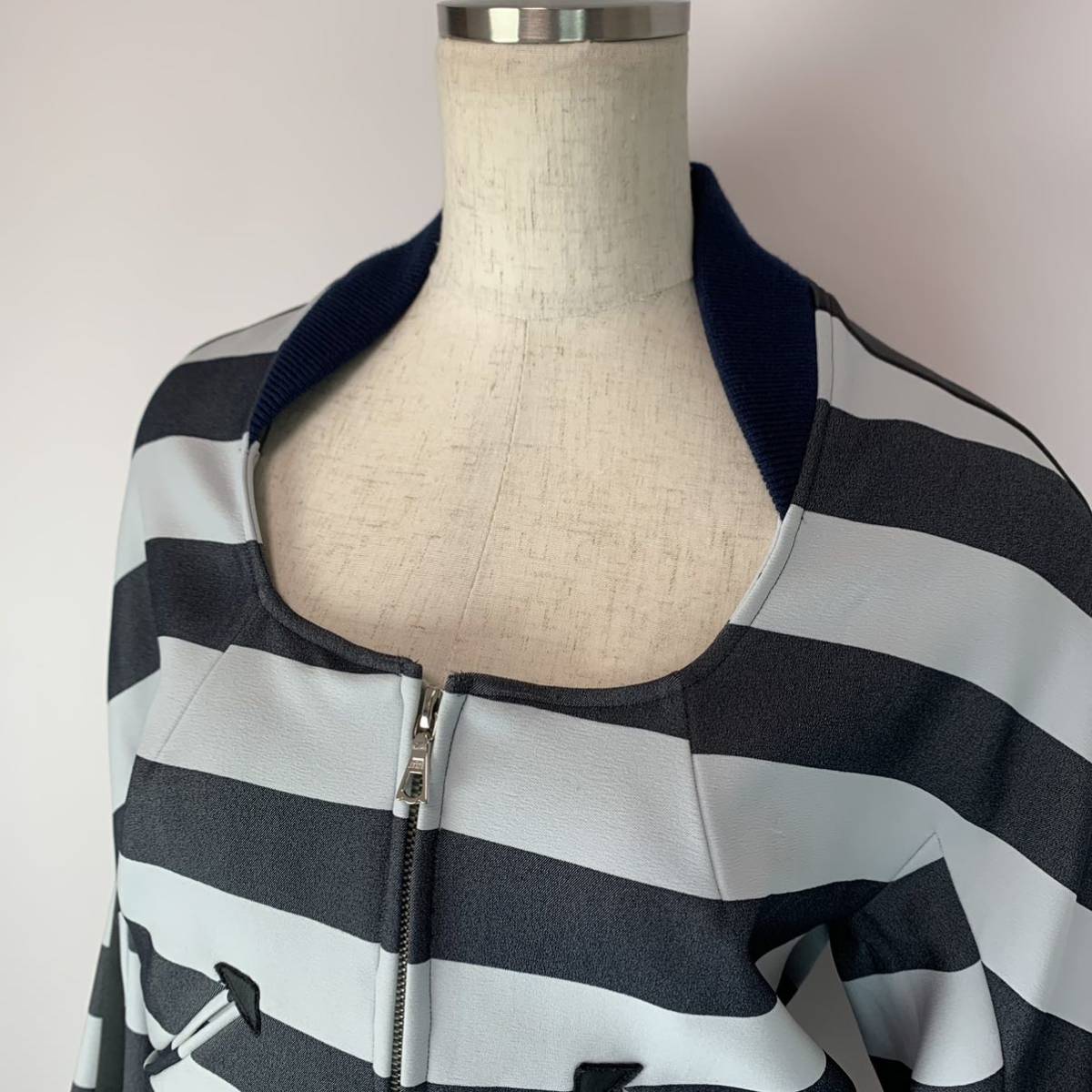 FACETASM ファセッタズム ジャケット ブルゾン ノーカラー ボーダー 