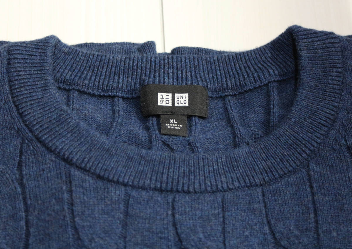 □美品2点セット□ユニクロ UNIQLO コットン カシミア ケーブル 