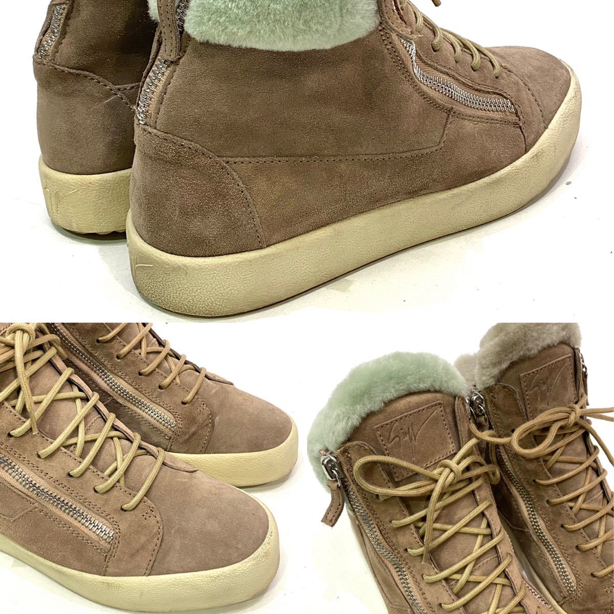 ⑥ Giuseppe Zanotti スエードレザー 裏地ボア スニーカー ジュゼッペ ⑥ Giuseppe Zanotti スエードレザー 裏地ボア スニーカー ジュゼッペ
