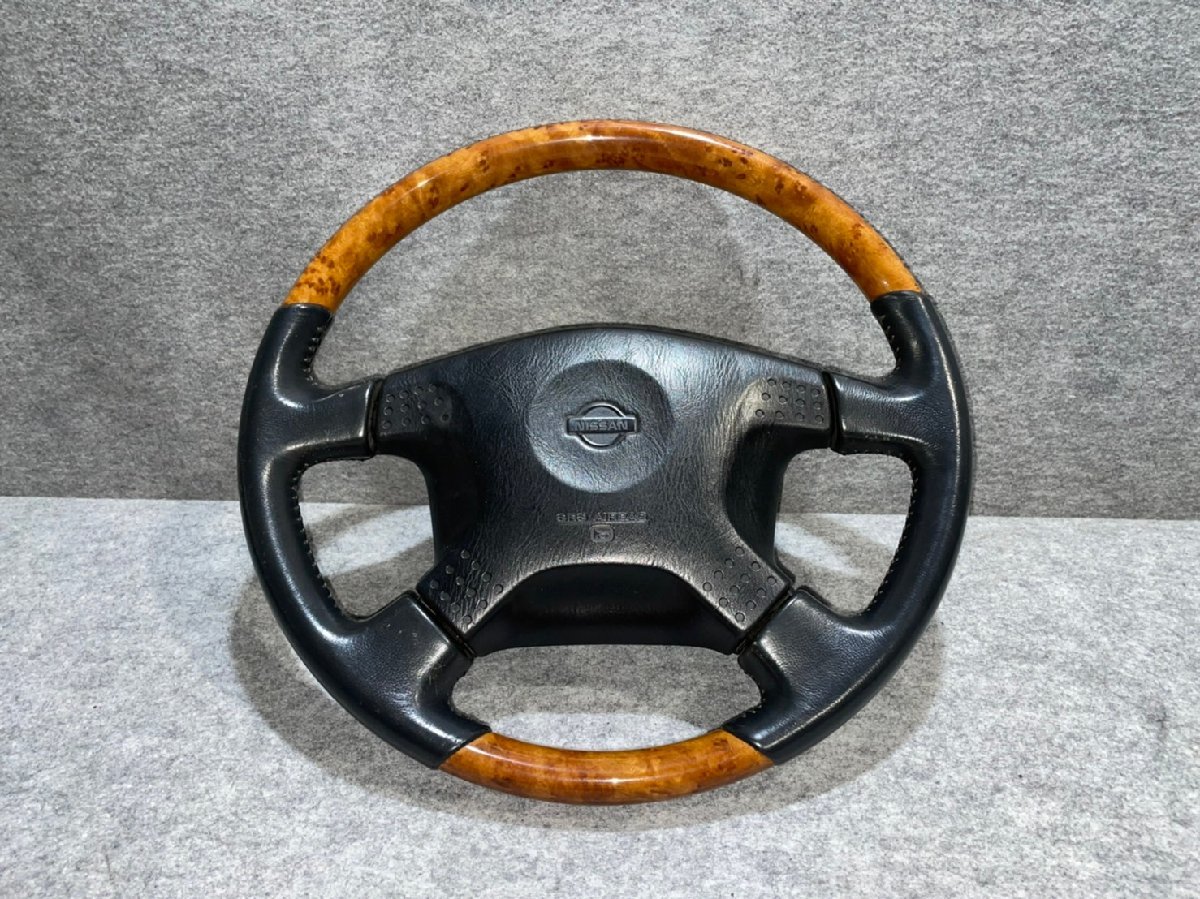 良品！ 日産 Y34 セドリック グロリア 純正 ウッド レザー コンビ