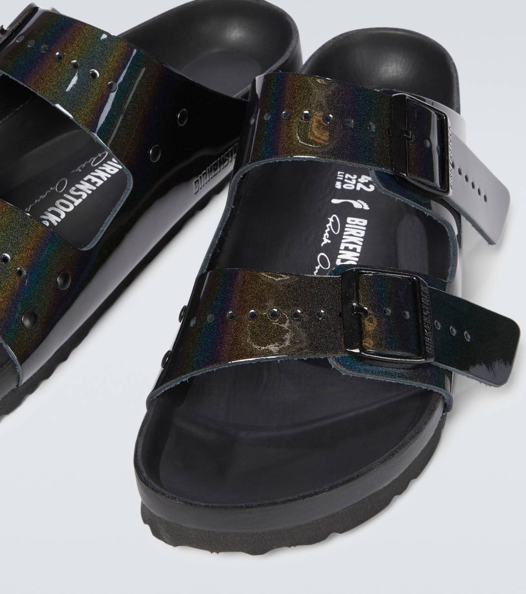 新品未使用 RICK OWENS ビルケンシュトック アリゾナ 42 新品 リックオウエンス x ビルケンシュトック フォイルレザー サンダル