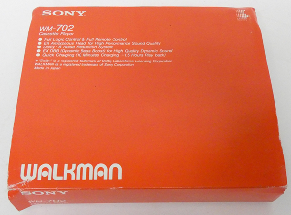 □SONY カセットウォークマン WM-702 取扱説明書、外箱 WM-702 SONY