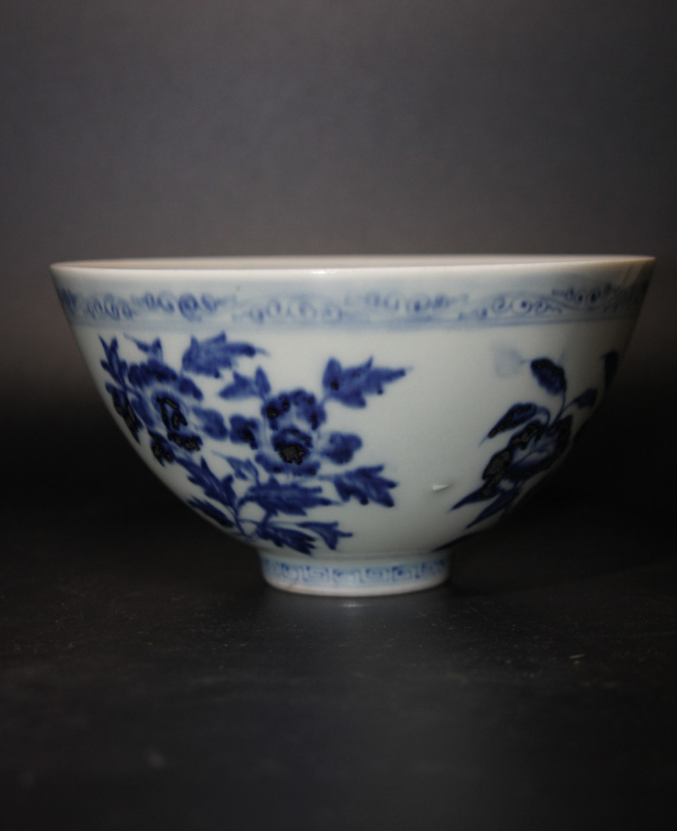 中国骨董 青花磁茶碗 染付 明清磁器 古玩 アンティーク 古美術 蒐集家