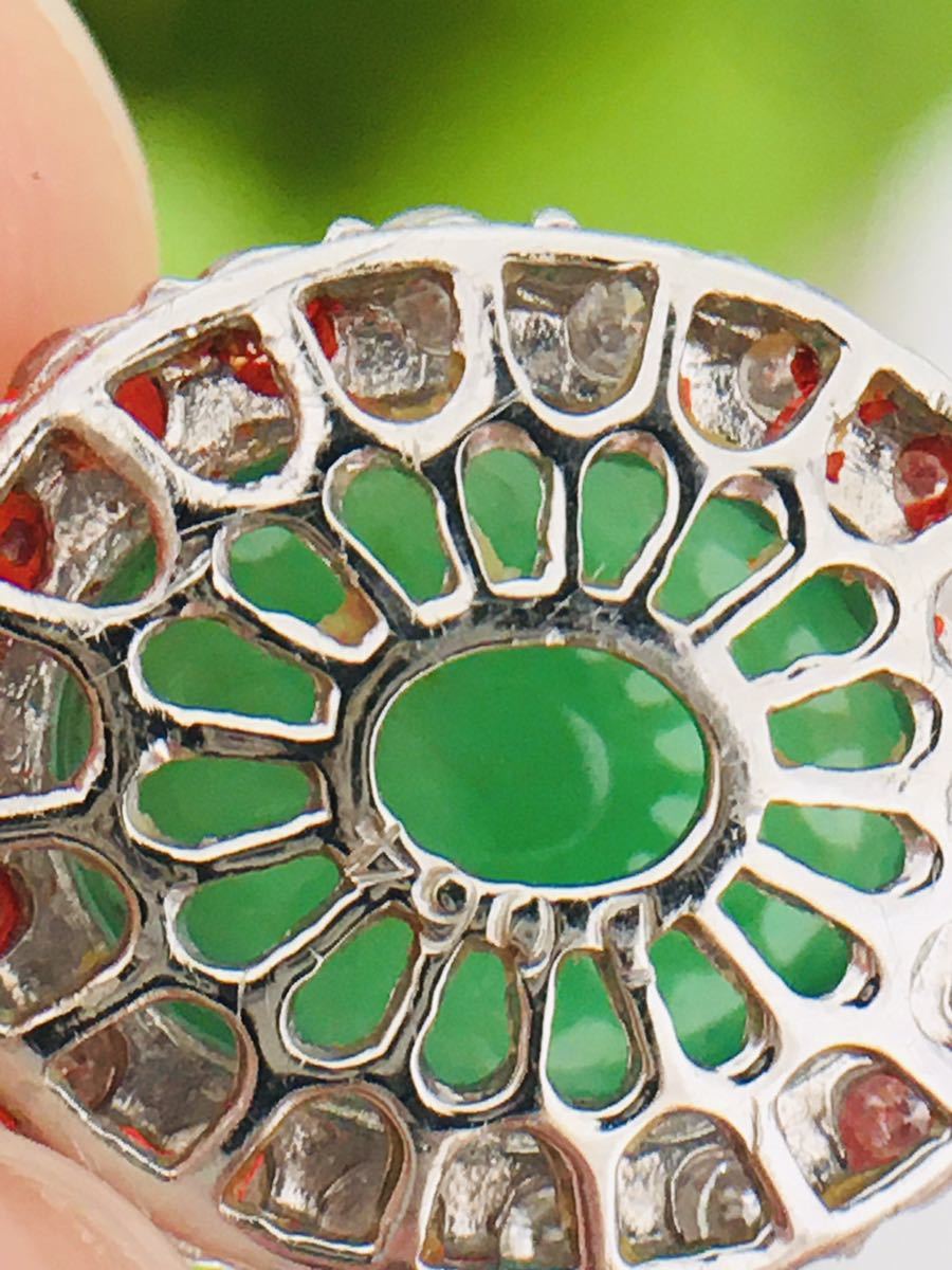 ｾｰﾙ彫刻翡翠 75.15ct ネックレス PT900 プラチナ