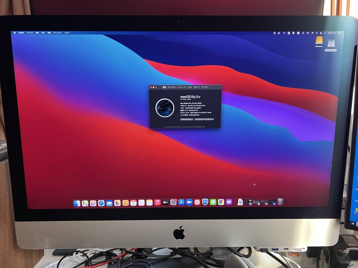 iMac (Retina 5K， 27-inch， 2020) （フルスペック!）Core i9 メモリ