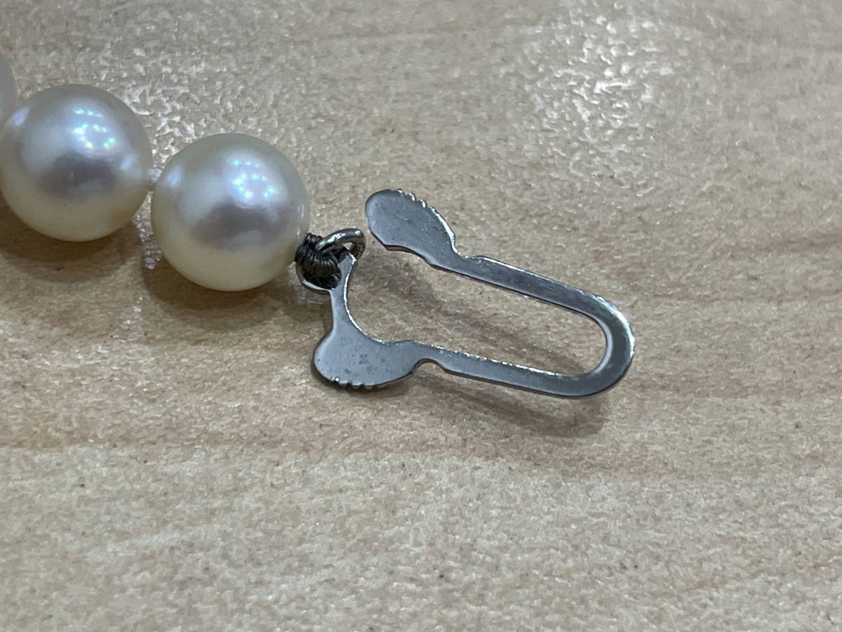 15063】MIKIMOTO ミキモト 真珠 ネックレス 7mm～7.4mm 留め具シルバー 