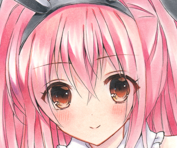 手描きイラスト バニーガール - オリジナル 同人 メルカリ 色紙 手描き