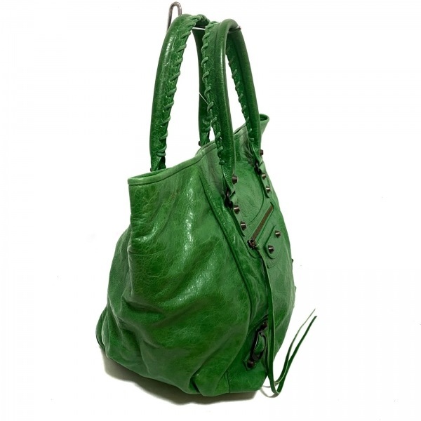 バレンシアガ BALENCIAGA トートバッグ 228750 ザ・サンデー スモールトート レザー グリーン バッグ バレンシアガ トートバッグ 0 サンデー』228750 トートバッグ&frasl;羊革&frasl;BLK&frasl;無地&frasl;228750 スモールトート&frasl;ブルー