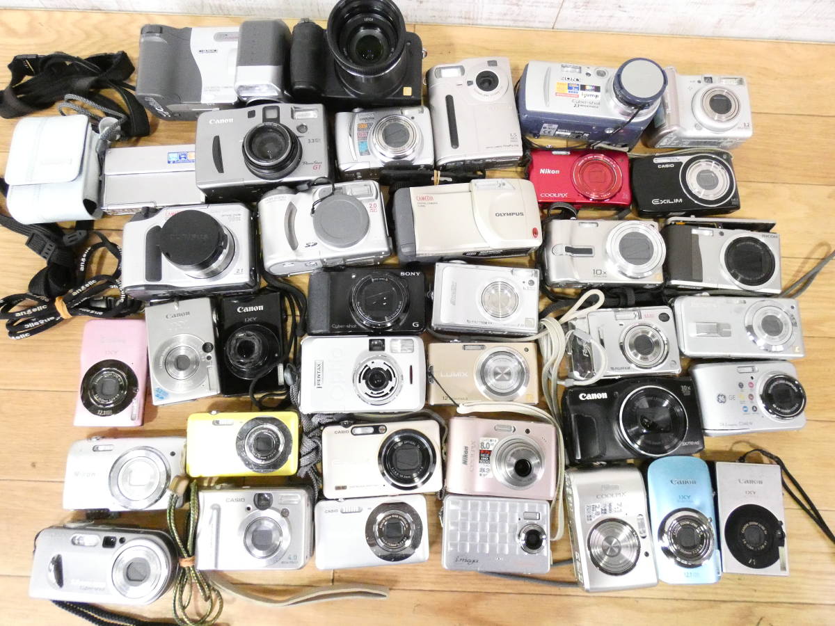  デジカメ デジタルカメラ 37台まとめて Canon/OLYMPUS/PENTAX/SONY/CASIO/Nikonなど コンパクトデジタルカメラ ジャンク品 ＠100(その他)｜売買されたオークション情報、yahooの商品情報をアーカイブ公開 その他