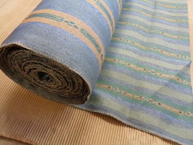 未使用品 ロールカーテン生地 幅105cm 長さ約57m ロール生地 ストライプ柄 c05