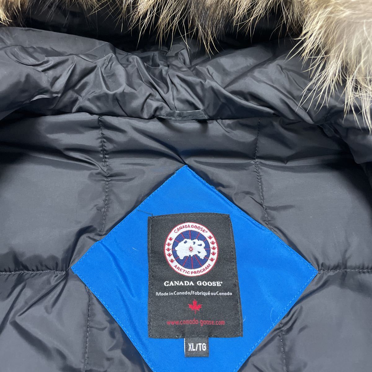 カナダグース 数回着用のみ 中古美品 青 XL CANADA カナダグース GOOSE 