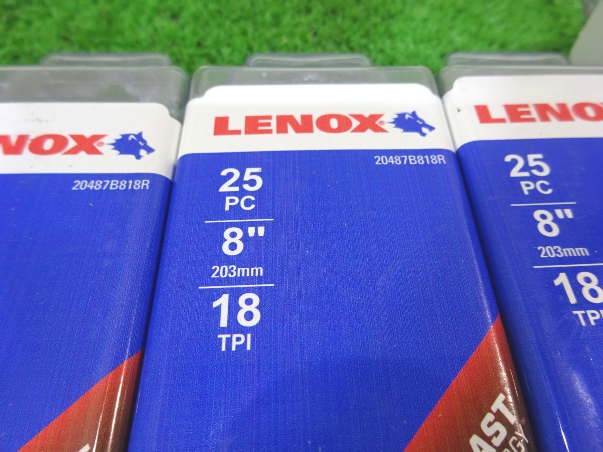 レノックス セーバーソーブレード LENOX k未使用品LENOX セーバーソーブレート 25枚 k【未使用品】LENOX レノックス　20487B818R　セーバーソーブレート　203mm　25枚入×5ケースまとめてセット 領収書対応