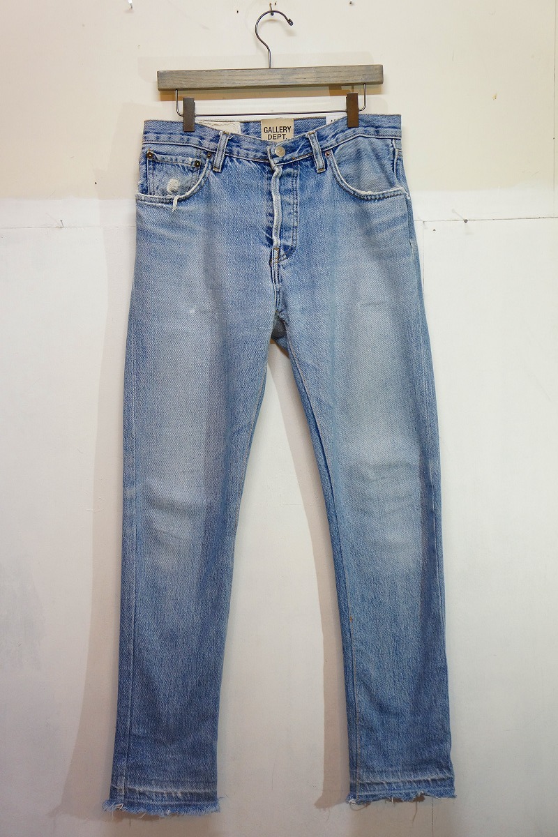 美品 正規 21SS GALLERY DEPT.ギャラリーデプト 5001 Denim Jeans Levi's リーバイス リメイク デニム パンツ 28インディゴ 本物206M