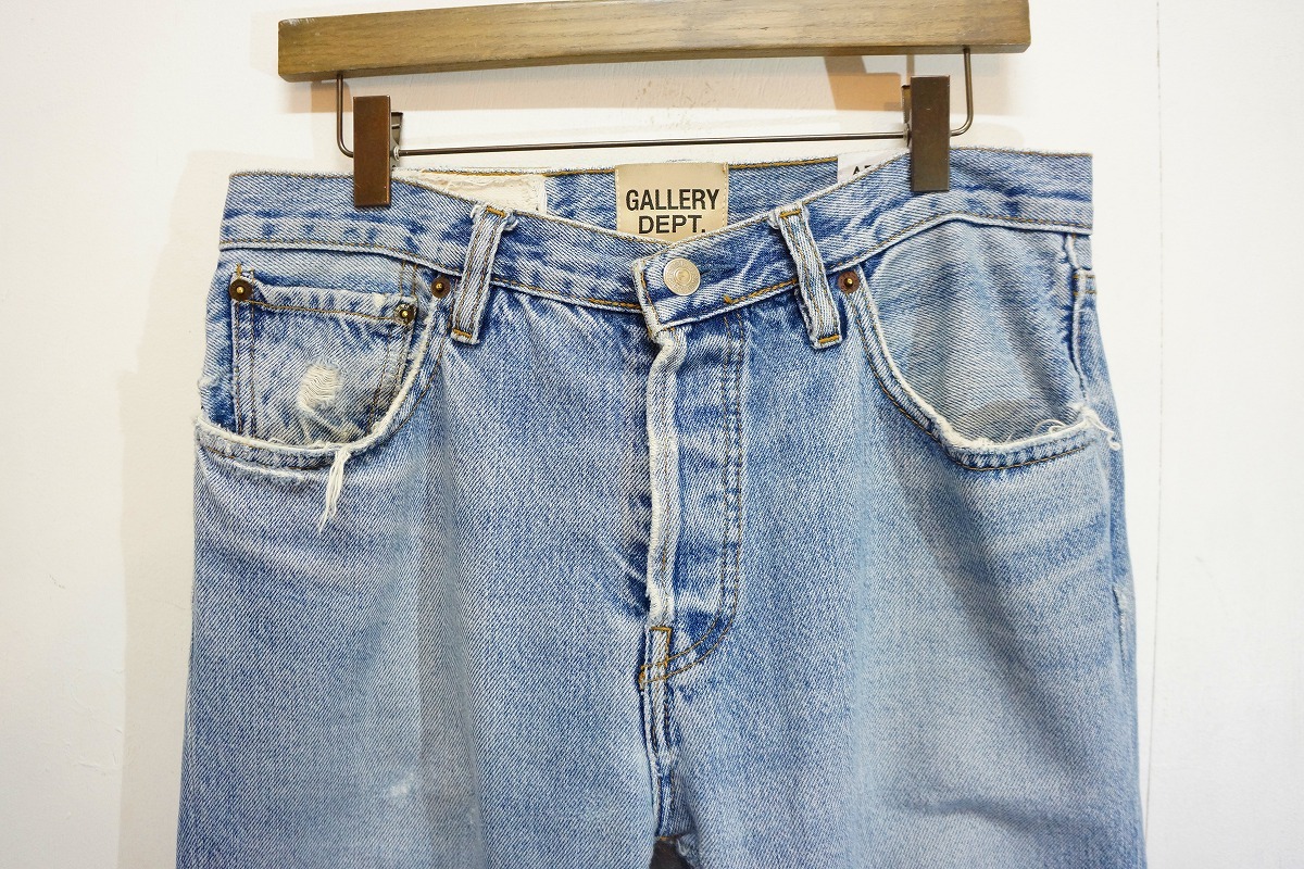 美品 正規 21SS GALLERY DEPT.ギャラリーデプト 5001 Denim Jeans Levi's リーバイス リメイク デニム パンツ 28インディゴ 本物206M