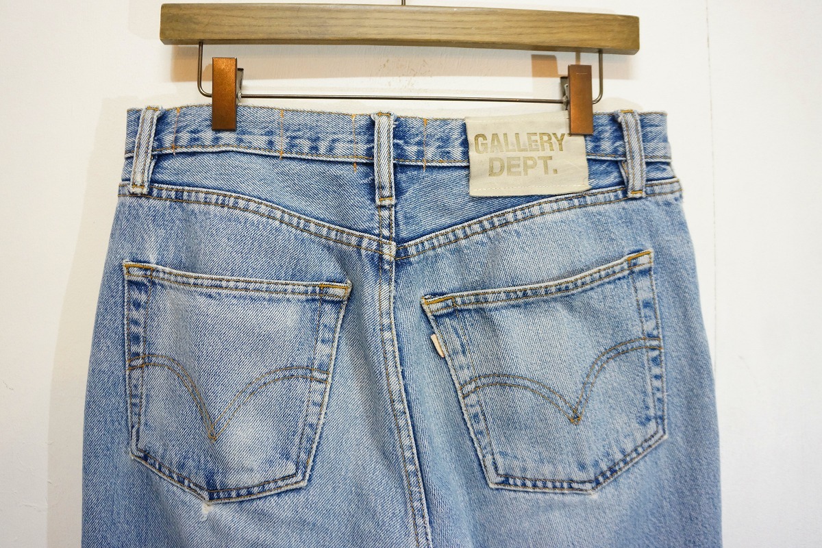 美品 正規 21SS GALLERY DEPT.ギャラリーデプト 5001 Denim Jeans Levi's リーバイス リメイク デニム パンツ 28インディゴ 本物206M