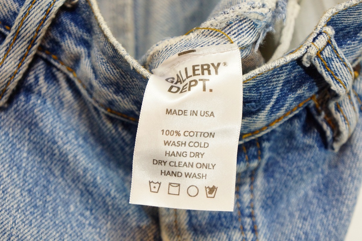 美品 正規 21SS GALLERY DEPT.ギャラリーデプト 5001 Denim Jeans Levi's リーバイス リメイク デニム パンツ 28インディゴ 本物206M