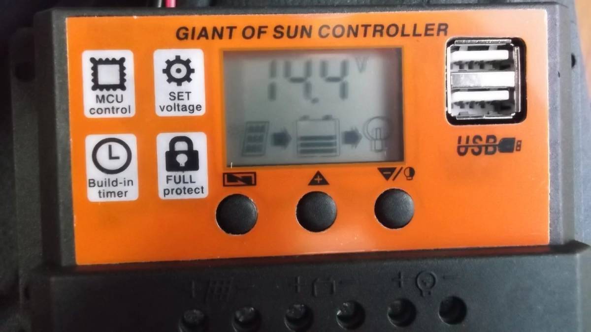 ソーラー コントローラ 充電▲ソーラーパネル バッテリー デュアルUSBポート 12V 24V MPPT PWm パレメーター アジャスタ 太陽光 80A_8