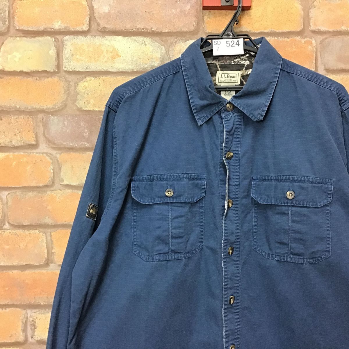 正規品，送料無料 SD7-524 海外モデル 頑丈 L.L.Bean エルエルビーン リアルツリー切替 リップストップ 長袖 ワークシャツ メンズ L 紺 アウトドア(Lサイズ)｜売買されたオークション情報、yahooの商品情報をアーカ ワークシャツ