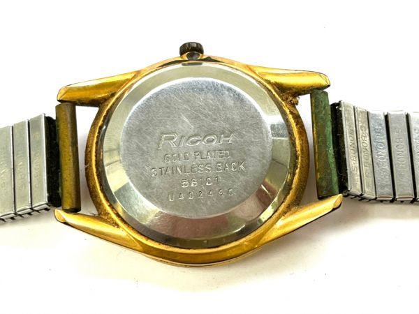 V069-I34-1049◎ RICOH リコー 56101 ダイナミックオート 33石 自動巻き メンズ 腕時計 Dynamic Auto ゴールドカラー③_6