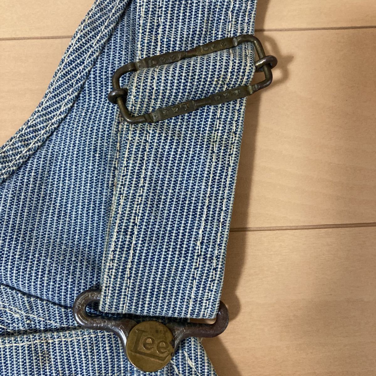 vintage 40s Lee ヒッコリーオーバーオール ハウスマークタグ