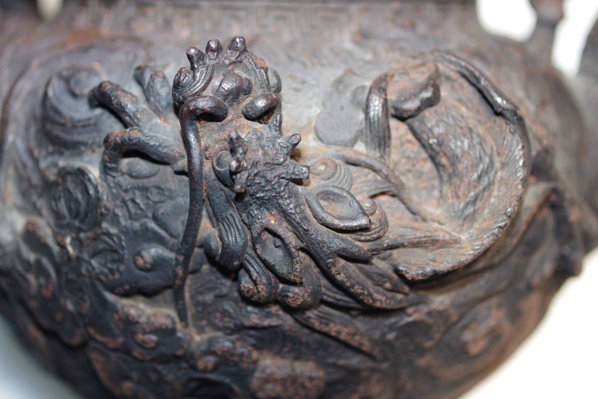 【金閣】中国美術 古銅 武人像 高11cm 置物 時代 旧家蔵出(YB523) 大谷造 鉄瓶 EM371