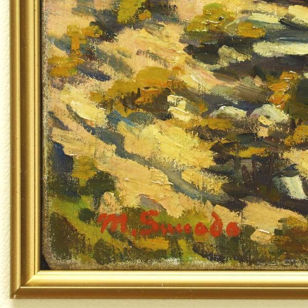 真作」作者不明 風景画 油彩画 額装 サイン有り F6号 公式通販
