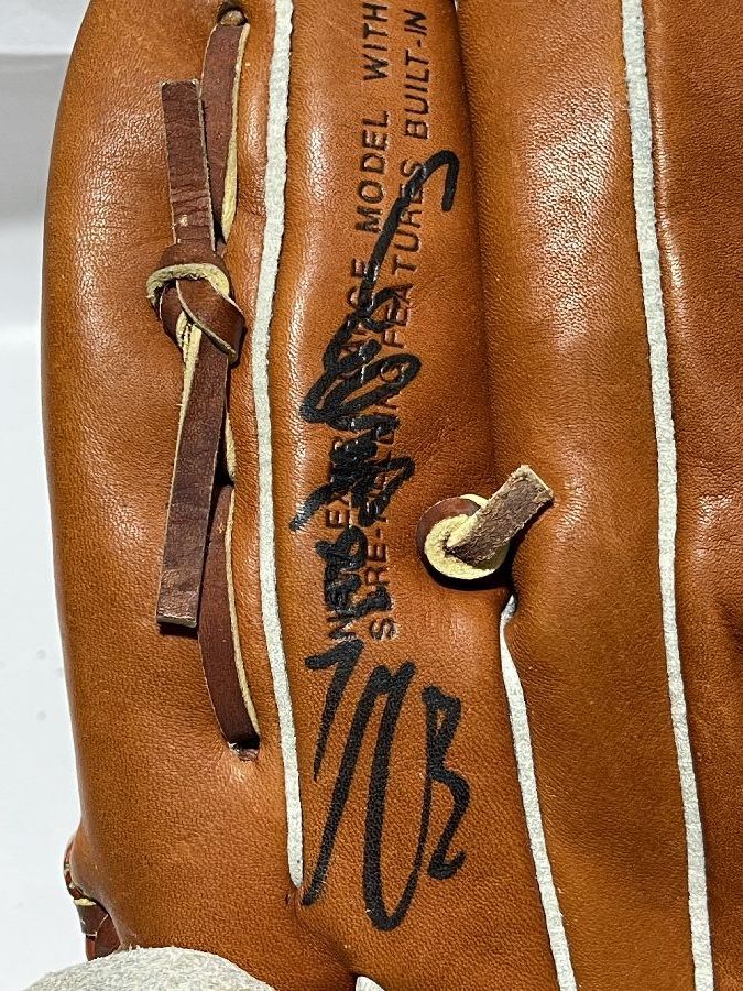 MIZUNO World Win Dynamic 軟式グローブ長嶋茂雄氏刺繍入り MIZUNO 青カップ 長嶋茂雄 直筆サイン入り グローブ