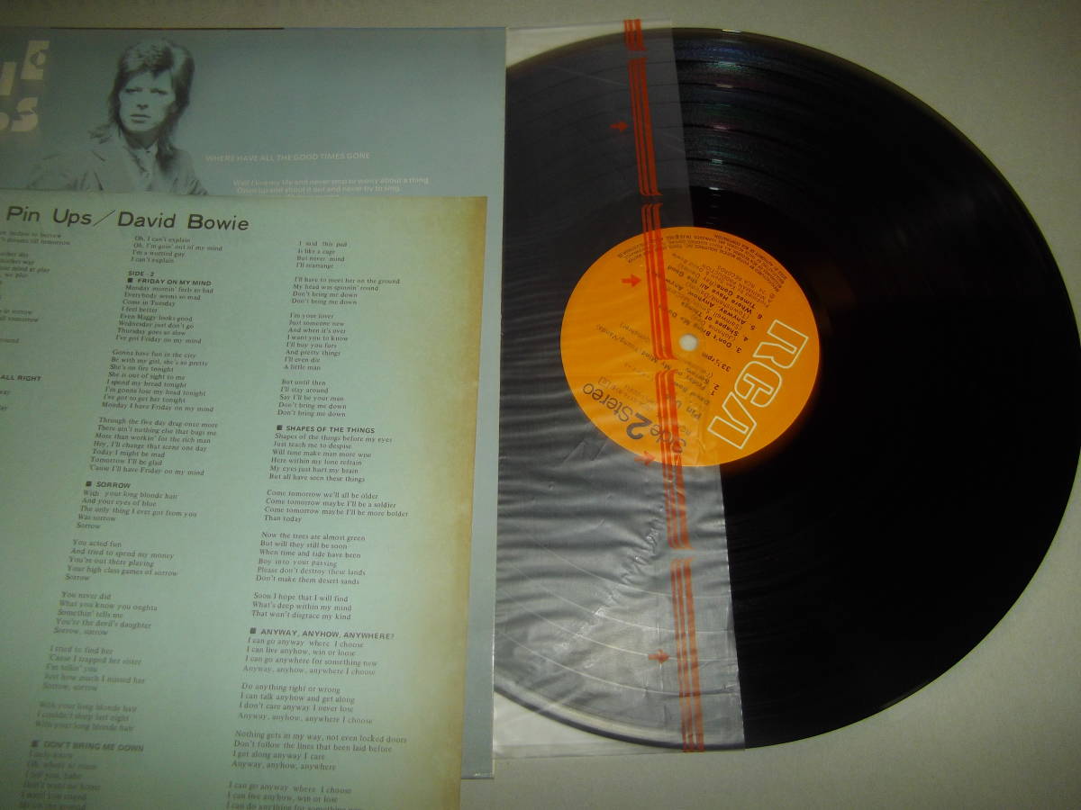 ピンナップス David LP デヴィッド・ボウイ - ⁄ RCA-1974 Bowie 初回盤