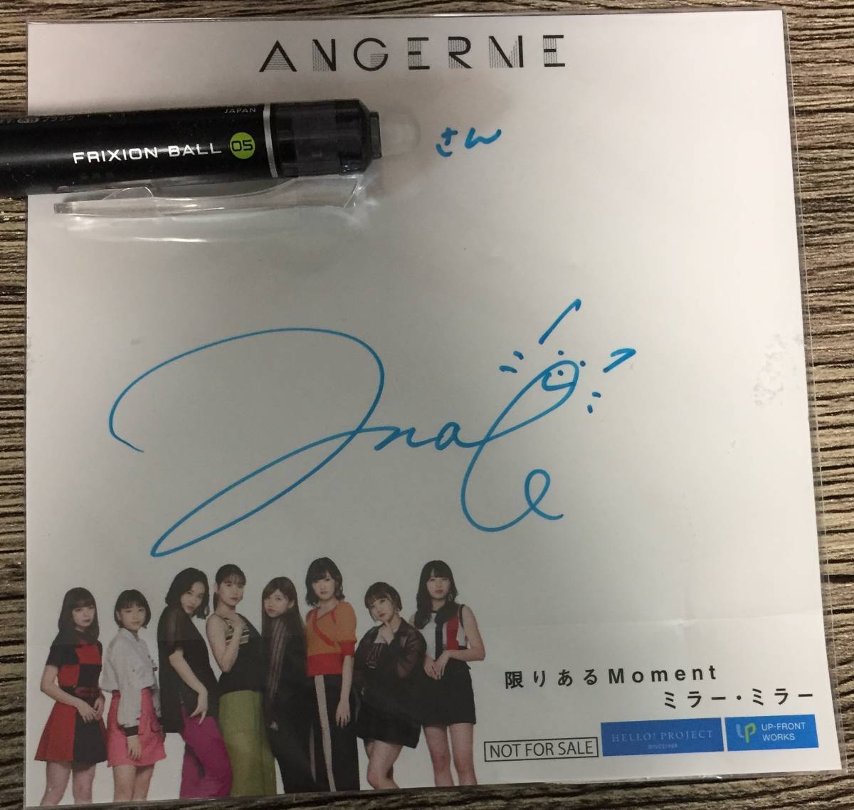 ○上國料萌衣 直筆サイン CDジャケットサイズ アンジュルムハロプロ