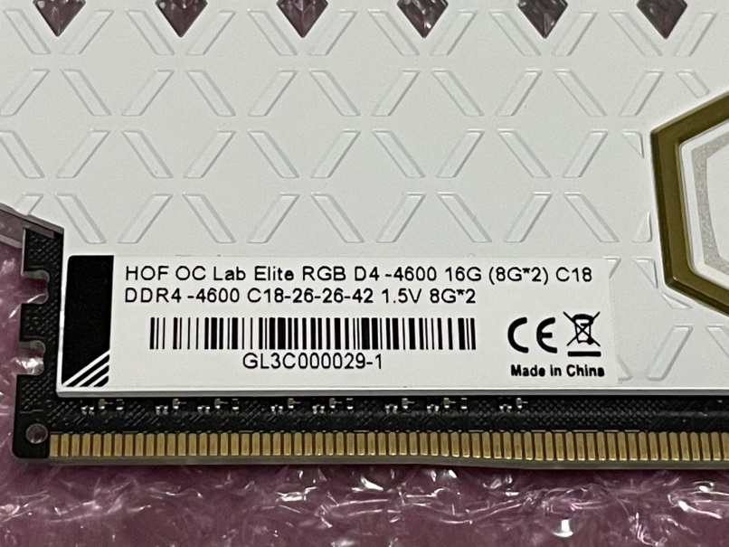 割引販促 GALAX HOF OC Lab Elite RGB DDR4-4600 8GBx2(16GB) 美品