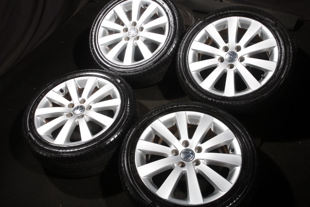 ★バリ山 235/45R17 フォルクスワーゲン純正アルミ WINRUN R330 ラジアル 4本セット イオスクロストゥーランシロッコパサートヴァリアント