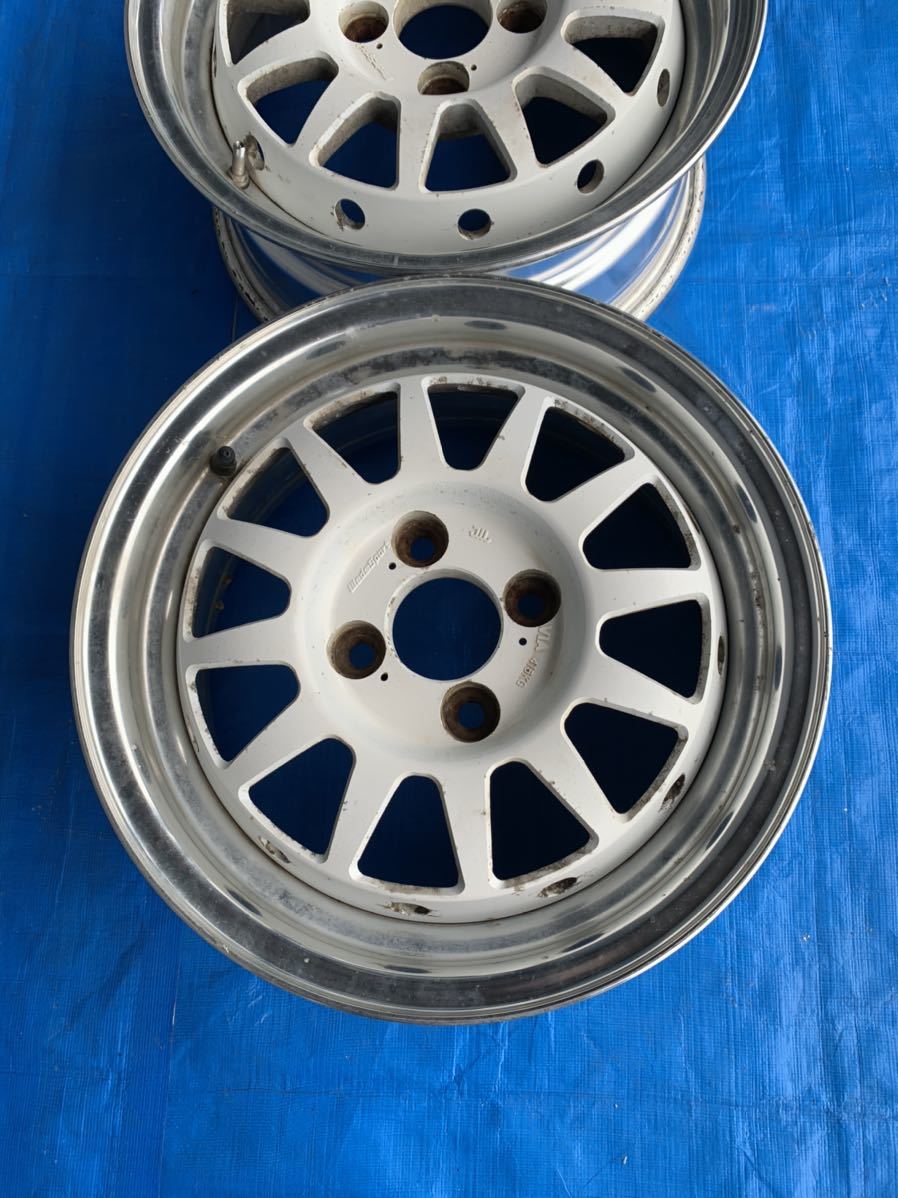 weds SPORT 深リム 14インチ 6J 4穴PCD 100 オフセット39 中古アルミ 
