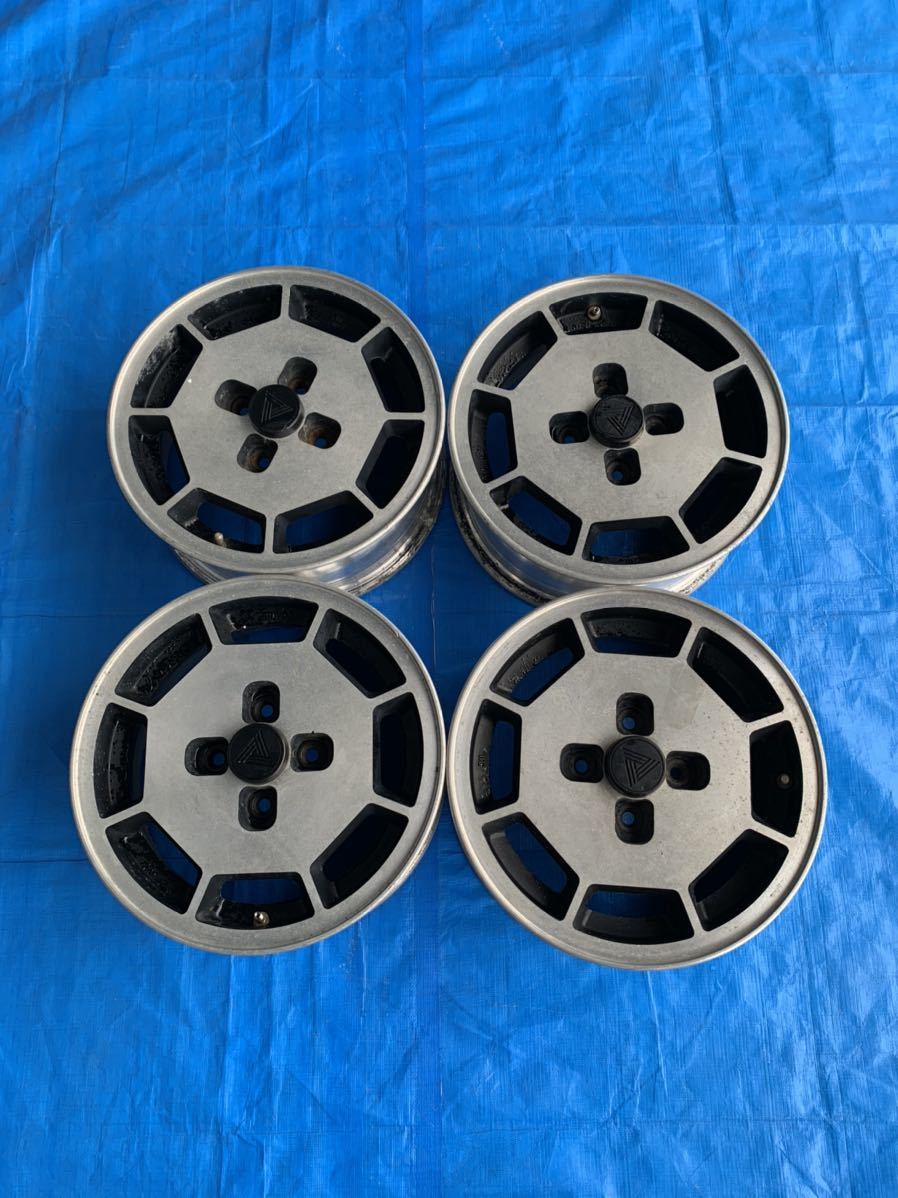 ALMEX 14インチ 5.5J 4穴PCD100 オフセット38 希少中古アルミホイール4 