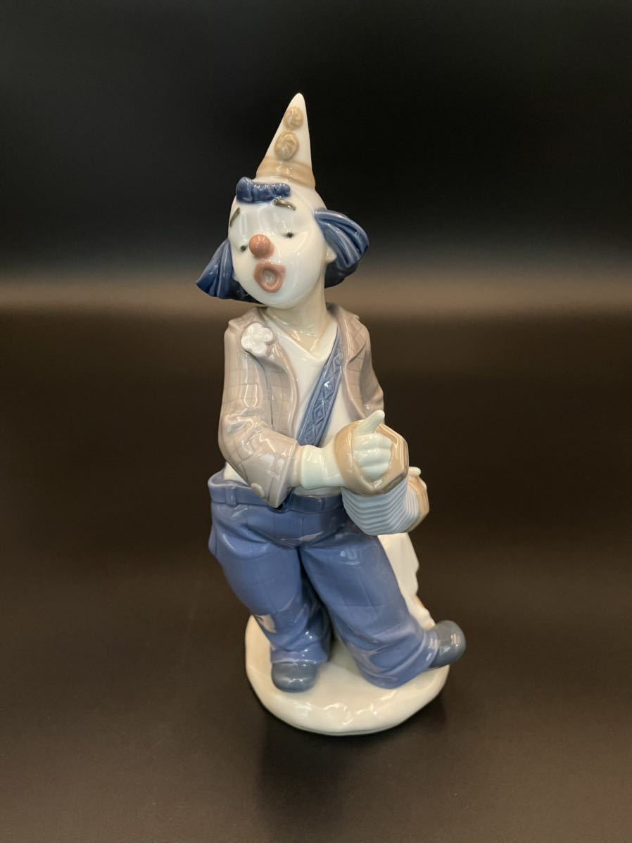 LLADRO リヤドロ アコーディオンを持つピエロ 陶器人形 美品 #5279 