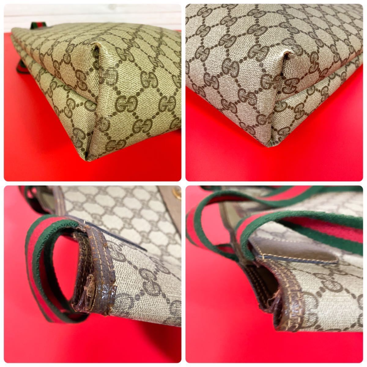 1円～ スタート GUCCI グッチ トートバッグ シェリーライン A4サイズ 