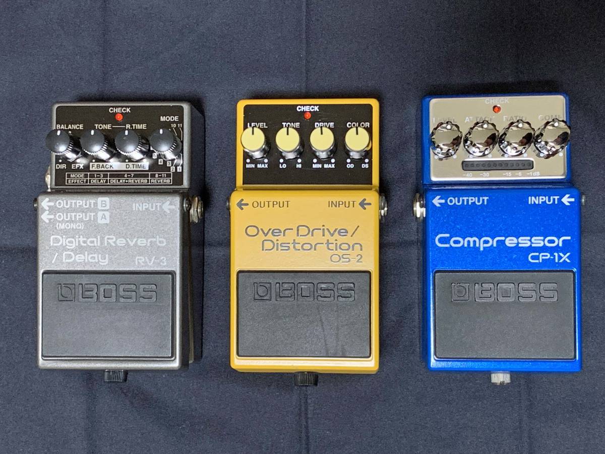 【中古】BOSS CP-1X 中古】BOSS / CP-1X、OS-2、RV-3 3台セット+パッチケーブル等 BOSS