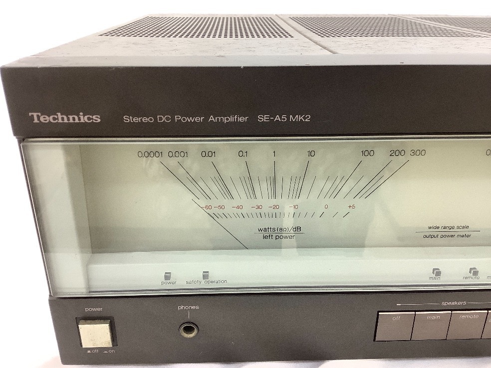 テクニクス ステレオDCパワーアンプ SE-A5MK2 通電のみ確認済 ジャンク