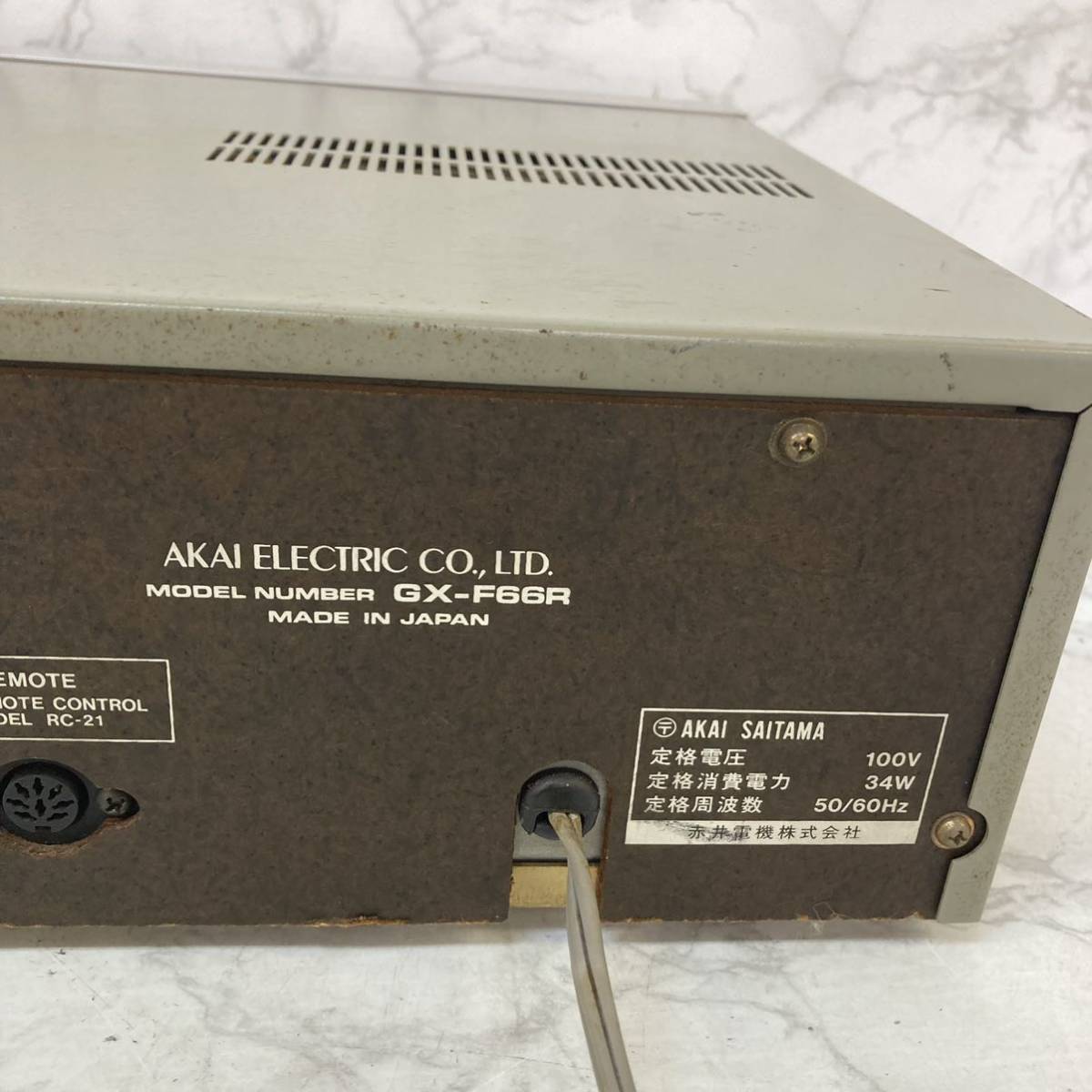 CR AKAI GX-F66R カセットデッキ 通電確認済み 他多数出品中！1000