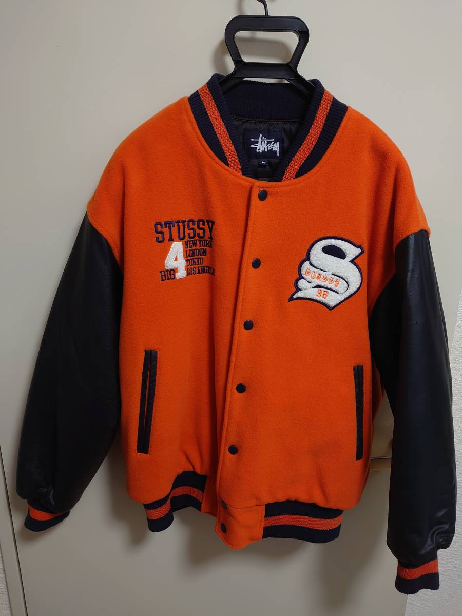 美品】オールド ステューシー stussy スタジャン［オレンジ サイズM 