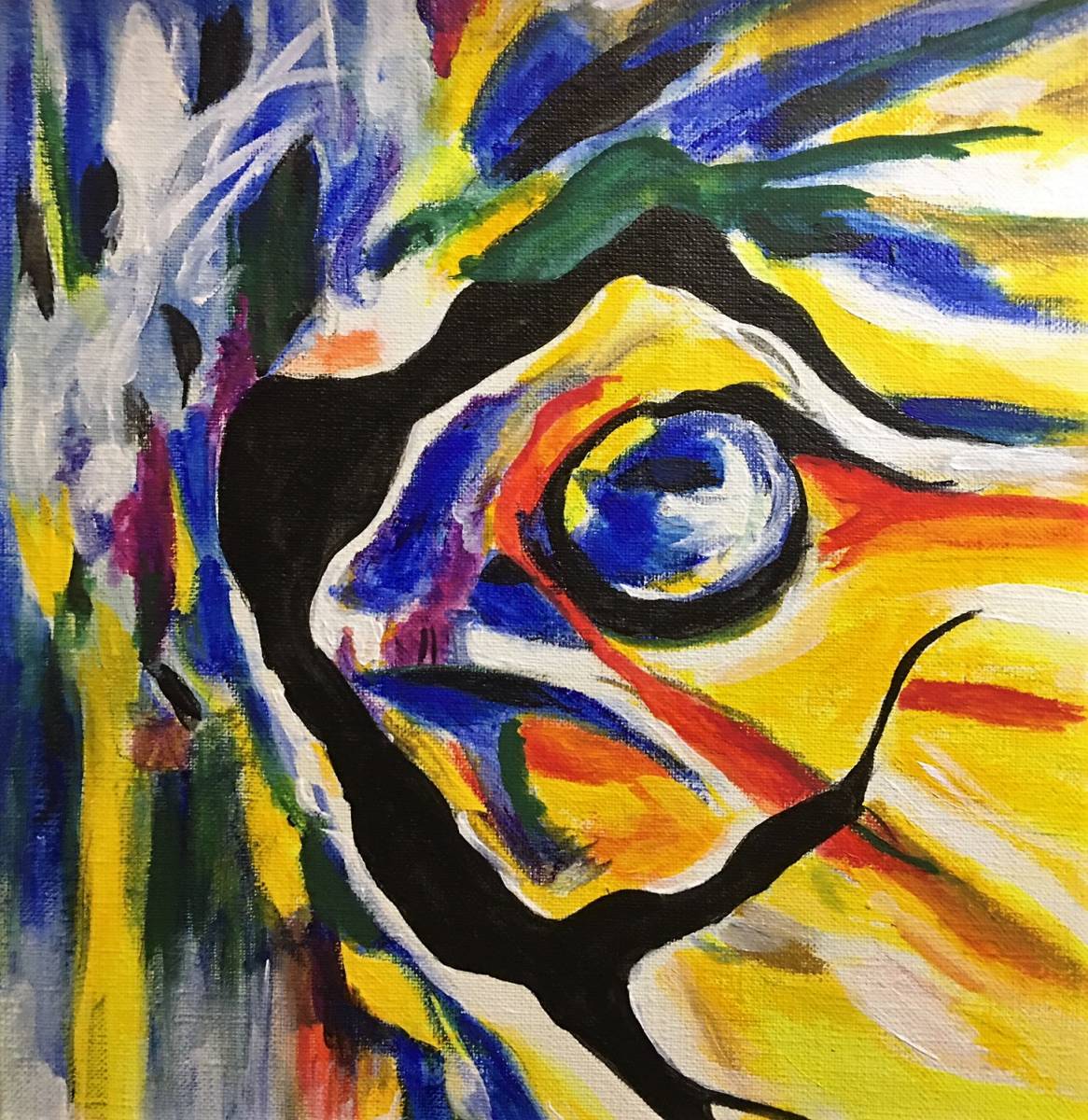 蔵出□岡本太郎□ 《跳ぶ》□肉筆画（ビュッフェ・藤田嗣治）新額