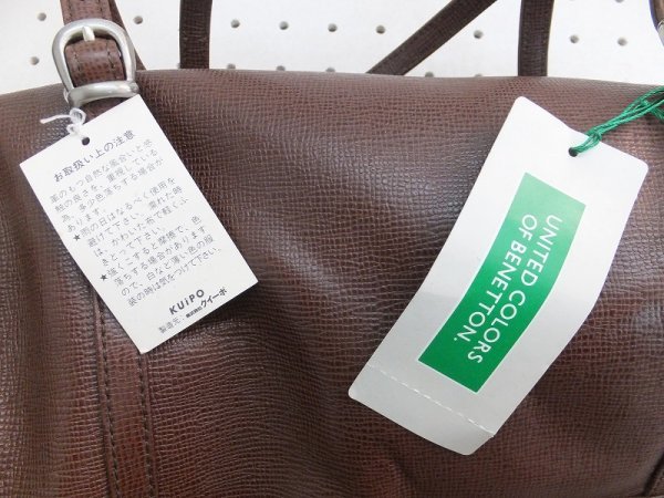 新品！UNITED COLORS OF BENETTON. ベネトン 牛革 ミニボストンバッグ 
